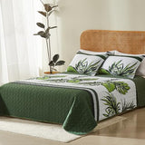 OARAGE Quilt Bedding Set, Olive Green King/Cal King Comforter Set, Bedding Comforter Sets, Soft Lightweight Bedspread, Ultrasonic Microfiber Bed Coverlet for All Season (1 Quilt,2 Sham) OARAGE