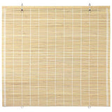 ORIENTAL Furniture Bamboo Cordless Window Shade - Natural 36" W Red Lantern