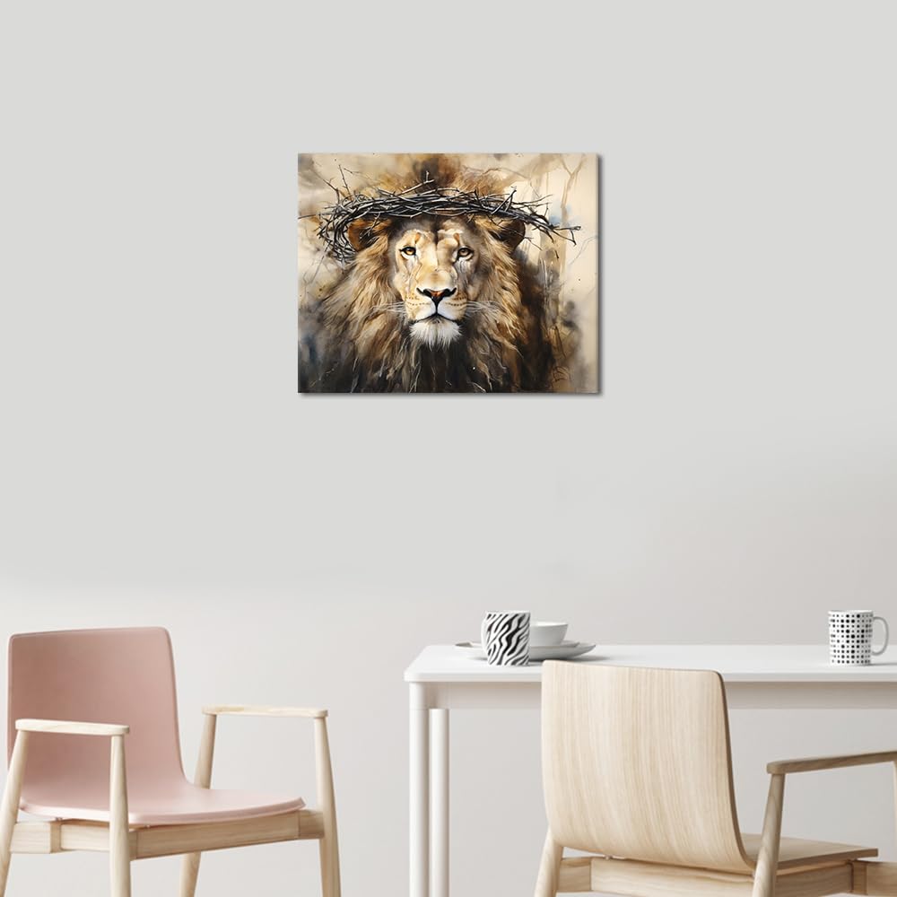 Rebotipy Paint by Number for Adults Paint by Number Majestic Lion of Judah Jesus for Adult Kids and Beginners Canvas Art Home Decor Artwork Painting by Numbers Canvas Gift 16x20 in Rebotipy