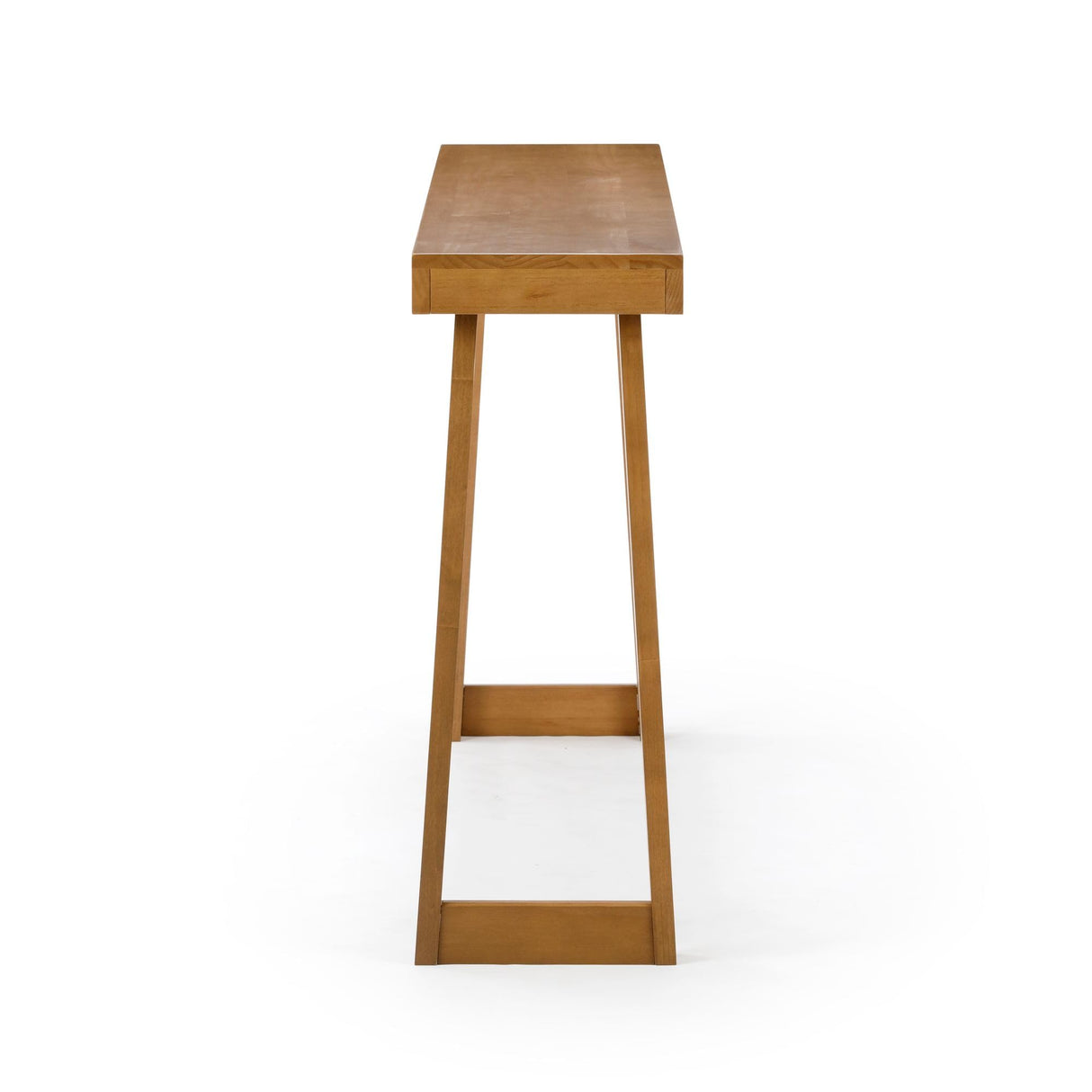 Plank+Beam Solid Wood Console Table, 66 Inch, Sofa Table, Narrow Entryway Table for Hallway, Behind The Couch, Living Room, Foyer, Easy Assembly, Pecan Plank+Beam