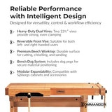 Sjobergs Elite 1500 Beech Wood Workbench, Includes Dual Vises, Bench Dog Holes and Modular Accessories, Perfect Table for Woodworkers, DIYers & Garage Storage (SJO-33246) Sjobergs
