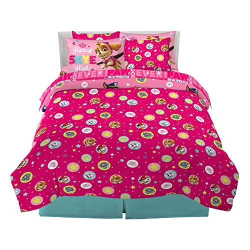 Paw Patrol Girls Kids Bedding Super Soft Comforter And Sheet Set With Sham, 7 Piece Full Size, (Official) Nickelodeon Product By Franco Franco