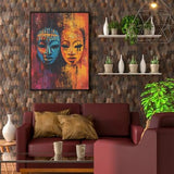 JXAVAXDE African Tribal Mask Diamond Painting Kits, DIY 5D Paint for Adults, Full Drill Crystal Diamond Drawing Suitable for Home Wall Decoration 12x16in JXAVAXDE