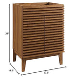 Modway Render 23.5" Bathroom Vanity in Walnut (Sink Basin Not Included) Modway