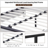 ACCOHOHO Antique White Farmhouse Queen Bed Frame with 52" Full-Panel Headboard and Storage Drawers ACCOHOHO