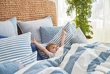 Nautica - Queen Duvet Cover Set, Cotton Reversible Bedding with Matching Shams, Mediterranean Inspired Home Decor for All Seasons (Fairwater Blue, Queen) Nautica