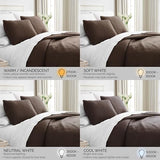 Southshore Fine Living, Inc. Twin XL Bedspread Quilt Set, Dorm Room Bedding Essentials, Stain Resistant, Machine Washable Bed Spread, XL/Twin Brown Comforter Set w/Pillow Sham, Chocolate Brown Southshore Fine Living, Inc.