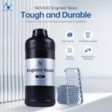 NOVA3D Engineering Resin, ABS-Like Resin 3D Printer Resin High Precision,Non-Brittle, Tappable,Low Shrink,Photopolymer 405nm Fast Curing,for Detailed Model Functional Parts LCD 3D Printer 1000g White NOVA3D