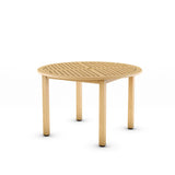 Amazonia Indiana Patio Dining Teak Finish | Durable and Ideal for Indoors and Outdoors, Round Table, Brown Amazonia