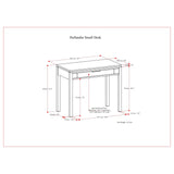SIMPLIHOME Hollander SOLID WOOD Contemporary 38 inch Wide Small Desk in Warm Walnut Brown for The Office Desk, Writing Table, Workstation and Study Table SIMPLIHOME