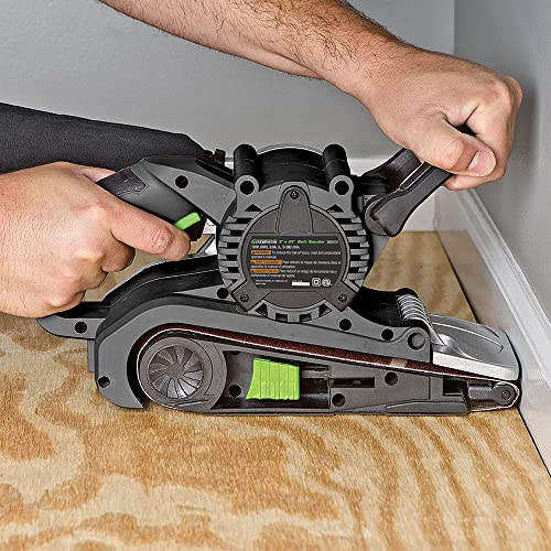 Genesis GBS321A Single Lever 3" x 21" Variable Speed Belt Sander with Adjustable Front Handle and Dust Collection Bag , Grey Genesis