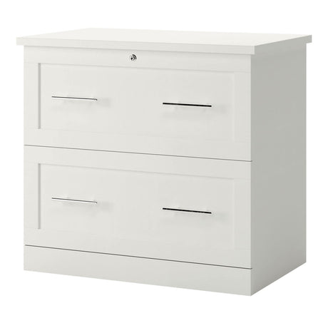 Realspace® 29-7/16"W x 18-1/2"D Lateral 2-Drawer File Cabinet, White Realspace