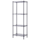 Shyneer 4-Tier Wire Shelving Unit Metal Storage Rack,4-Shelf Shelving Unit, Steel Wire Shelves, Shelving Units and Storage for Kitchen and Garage (17.72 x 11.81 x 49.6'') Black Shyneer