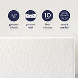 Best Price Mattress 14" Signature Green Tea Memory Foam Mattress, Twin, White Best Price Mattress