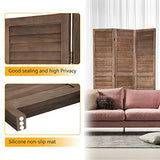 Room Dividers and Folding Privacy Screens, 3 Panel 69 Inch Tall Portable Room Seperating Divider, Handwork Solid Wood Room Divider Wall, Room Partitions and Dividers Freestanding for Home Office Dkeli