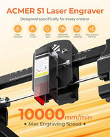 ACMER S1 Laser Engraver for Beginners, 6000mW Lazer Engraving Machine with 130x130mm Working Area, Laser Cutter for Wood, Acrylic, Leather, DIY Crafts & Small Business ACMER