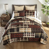 Donna Sharp Twin Bedding Set - 2 Piece - LJ Plaid Twin Quilt Set with Quilt and One Standard Pillow Sham - Machine Washable Donna Sharp