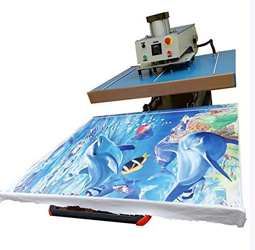 Heat Press Machine 31in x 39in Pneumatic Drawer-Type Large Format Heat Press Machine Sublimation Heat Transfer Machine Blue QOMOLANGMA
