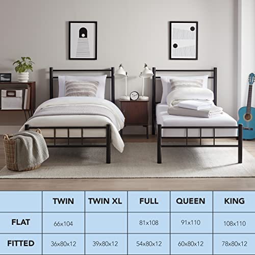 Arkwright Bulk Twin Fitted Sheets - Pack of 6 - Soft Brushed Microfiber Hypoallergenic Bottom Sheet Only with Deep Pocket, Bedding Essentials for Hosts and Hotels, White Arkwright LLC