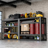 cynnda 4-Tier 60" W x 24" D x 60" H Garage Shelving Heavy Duty 2500LBS Garage Storage Rack Basement Warehouse Storage Shelves Units Adjustable Metal Shelf for Garages(Black) cynnda