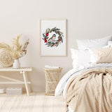 Huacan Embroidery Kits for Adults Beginner DIY Cross Stitch Stamped Christmas Pattern Stitching Wreath Sewing Kit 1 Piece 7.8 x 7.8 Inch