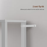 TUTOTAK Bookshelf, 6-Tier Tall Book Shelf, Narrow Bookcase for Small Space, DIY Stackable Bookshelf, for Living Room, Office, Study, Entryway, Industrial, White BS01BW006 TUTOTAK