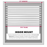 Lotus & Windoware Cordless, 2 Inch Faux Wood Blind, 27" Wide x 54" Long, Window Blinds, Blinds & Shades, Blinds for Indoor Windows, Smooth, Bright White - 27" x 54",Bright White LOTUS & WINDOWARE