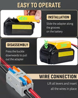 Vibit Power Wheel Adapter for Dewalt 20 V Lithium Battery, Peg-Perego Dewalt Battery Adapter with Original Wire Harness Connector, DC Power Adapter Conversion for Peg-Perego Children's Riding Toys Vibit