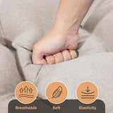 Patio Chairs Outdoor Egg Chair - 2 Person Wicker Rocking Glider Chair Rattan Patio Lounge Rocker Chairs with Cushion and Pillow for Outside Porch Deck Backyard Garden(Yellow/Beige) Pugire