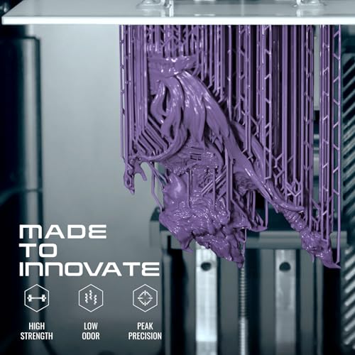 HATCHBOX 8K 3D Printer Resin Pro, High Precision Low Odor UV Curing 405nm Photopolymer 3D Printing Resin Liquid for LCD DLP Printing, 1000g Purple