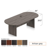 GOF 6FT, 8FT, 10FT Conference Table & Chair (G11647B) Set, Dark Cherry, Espresso, Artisan Grey, Mahogany, Walnut (8ft Table Only, Artisan Grey) GOF