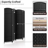 Sorbus 4 Panel Room Divider 6 ft. Tall - Privacy Screen, Extra Wide Double Hinged Panels, Mesh Hand-Woven Design, Partition Room Dividers and Folding Privacy Screens, Wall Divider for Room Separation Sorbus