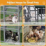PeakPursui Extra Large Cat Enclosure,110'' Large Catio with Waterproof Roof, Pet Habitat for 57 FT² Space, Outdoor Pet House w/ 7 Platforms,2 Resting Box and 2 Bridges, for Kitty, Rabbit, Poultry Use PeakPursuit