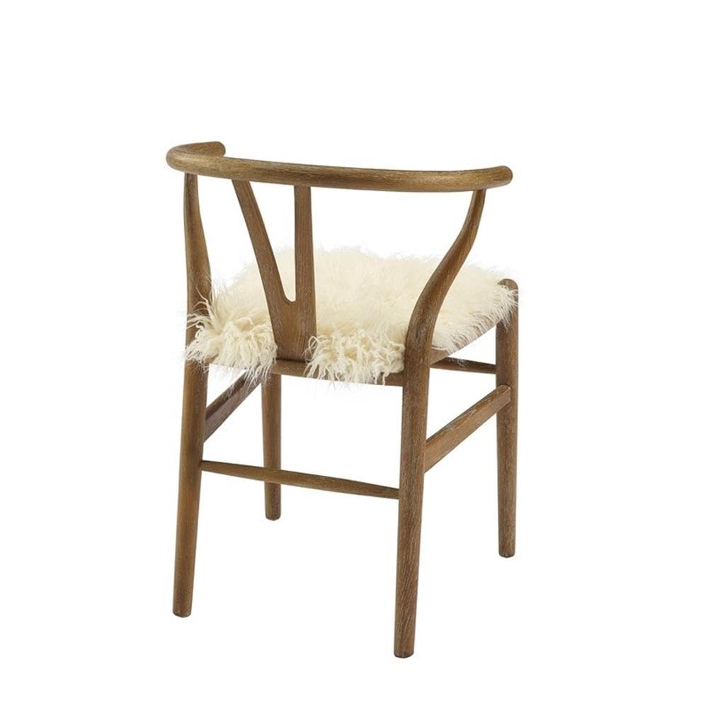 Riverbay Furniture 19.5'' Modern Wood Wishbone Chair in Gray Brown Riverbay Furniture