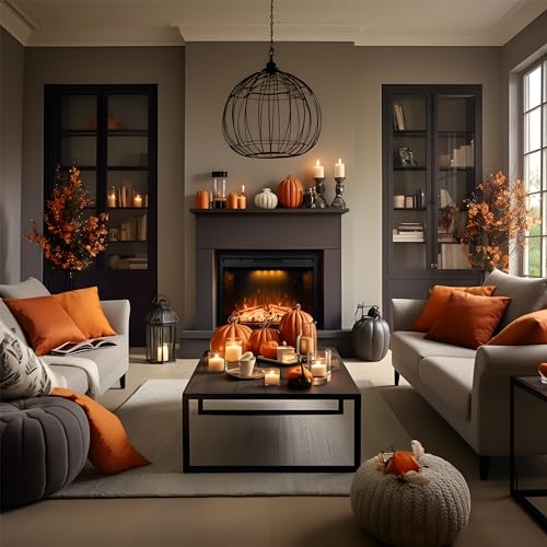 Dreamflame 36 inch Electric Fireplace, Wall Fireplace Electric with Remote Control, Realistic Log and Crackling Sound, Overheating Protection and Timer, 750/1500W Black Dreamflame