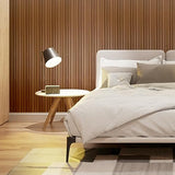 Art3d Slat Wall Panels, WPC Soundproof 3D Wall Paneling for Interior Wall Decor, TV Background, 8-Pack 96 x 6 in. Teak Art3d