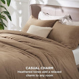 Bedsure Queen Comforter Set - Brown Soft Bedding for All Seasons, Cationic Dyed Bed Set, 3 Pieces, 1 Queen Size Comforter (90"x90") and 2 Pillow Shams (20"x26"+2") Bedsure