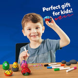 Skillmatics Rock Painting Kit - Mess-Free Art & Craft Activity for Girls & Boys, Craft Kits & Supplies, DIY Creative Activity, Christmas Gifts for Kids Ages 4, 5, 6, 7, 8, 9, 10, 11,12 Skillmatics