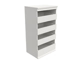 ClosetMaid Modular Storage Unit with 4 Drawers, Wood Closet Organizer, Stacking, Full Backer, Storage, Decorative Trim, White ClosetMaid