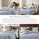 Southshore Fine Living, Inc. Oversized King Comforter Bed Set, Down Alternative Paisley Bedspread, Reversible Bedding Sets, California King Sized Comforter & Matching Shams, Blue/White Southshore Fine Living, Inc.