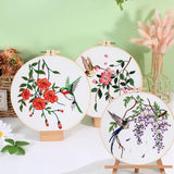 Ohcol 3 Sets Hummingbird Embroidery Kit for Beginners Needlepoint Kits for Adults Cross Stitch Kits with Clear Instructions,Easy Funny Stamped Bird Patterns Fabric Hand Crafts