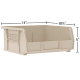 Akro-Mils 30235 AkroBins Plastic Storage Bins, Space-Saving Stackable Bins for Garage, Pantry, Craft Organization, 11" x 11" x 5", Red, 6-Pack Akro-Mils