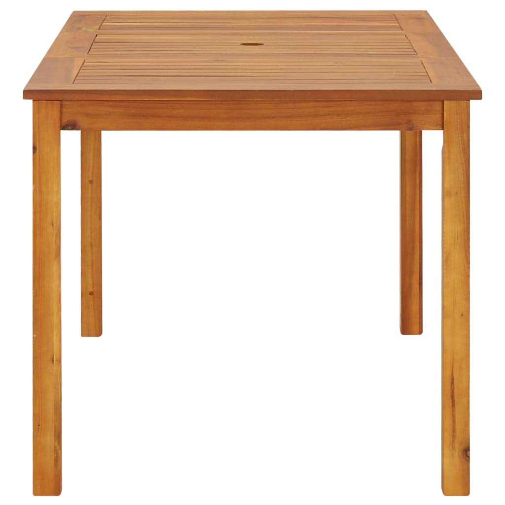 ROMHZKS Patio Table 55.1"x31.5"x29.1" Solid Acacia Wood - Outdoor Garden Table - Garden Table for Dining and Entertaining ROMHZKS
