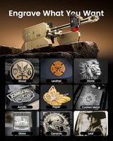 AlgoLaser 3W Mini Laser Engraver Machine - Small Laser Engraver for Beginner & DIY,8000mm/min High Speed & 150x150mm Work Area & Tilt Detection,Portable Laser Engraving for Wood, Leather, Plastic AlgoLaser