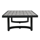 JIVOIT 4 Piece Multi-Person Outdoor Steel Sofa Set, Patio Furniture Sets Sectional Seating Group with Coffee Table, Waterproof, Anti-Rust and Anti-uv Sectional Set (Beige Cushion+Black Frame 9) JIVOIT