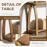HOKYHOKY Solid Wood Console Table, 63" Long Farmhouse Entryway Tables Narrow Behind Couch Table with A-Shaped Curved Legs, Rustic Skinny Sofa Tables for Living Room, Hallway or Foyer HOKYHOKY