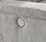Signature Design by Ashley Barnsana Minimalist Power Reclining Sofa with USB Charging Ports, Light Gray Signature Design by Ashley