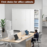 SteeLoong Kitchen Pantry Cabinet,75" Metal Storage Cabinet with Doors and 4 Adjustable Shelves,White Tall Locker Organizer Steel Garage Cabinets for Tool,File Cabinet for Office,Kitchen,Garage,School SteeLoong
