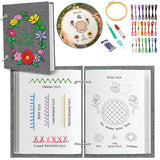 2026 Upgraded Embroidery Stitch Book Kit, 106 Patterns DIY Book Embroidery Kit with Full Tools and Tutorial, Portable All-in-One Hand Beginner Embroidery Book for Adults & DIY Craft Lovers