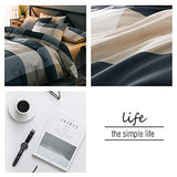 mixinni Full Comforter Set Men Boys Geometric Checkered Plaid Printed Bedding Comforter for All Season Soft Lightweight Bedding Set-Full Size mixinni